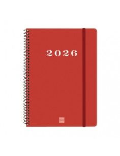 Agenda Espiral My Color Rojo 2026 Finocam portada