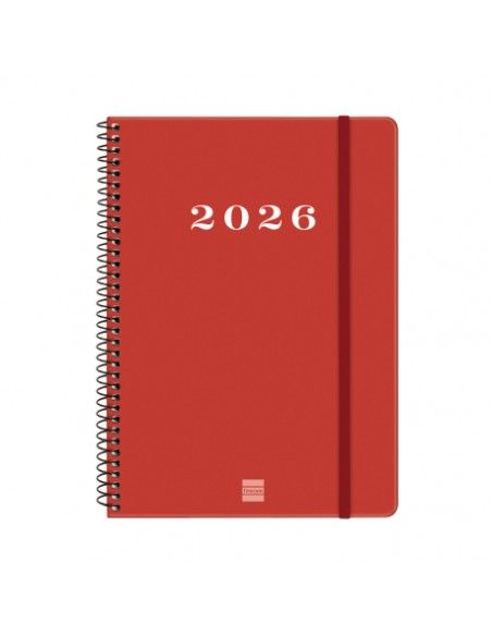 Agenda Espiral My Color Rojo 2026 Finocam portada
