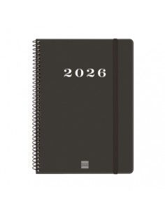 Agenda Espiral My Color Negro 2026 Finocam portada