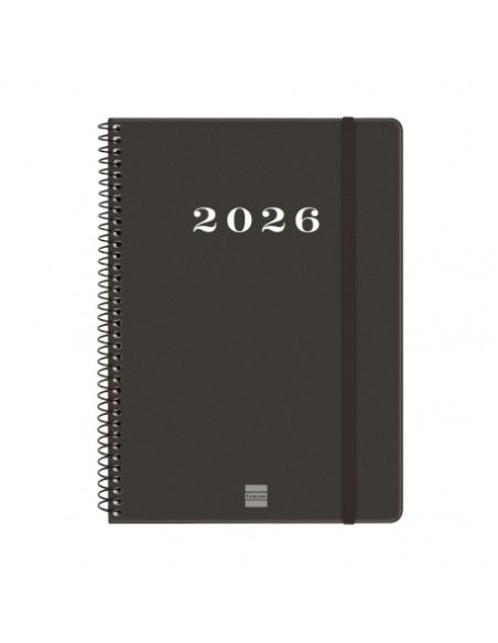 Agenda Espiral My Color Negro 2026 Finocam portada
