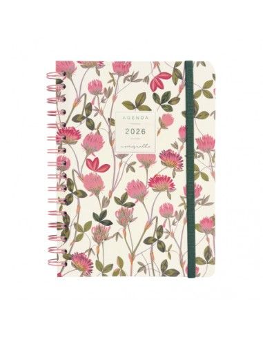 Agenda Moniquilla E10 SVH 2026 Amapola Finocam portada floral