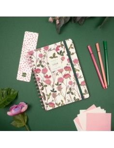 Agenda Moniquilla E10 SVH 2026 Amapola Finocam portada floral 2