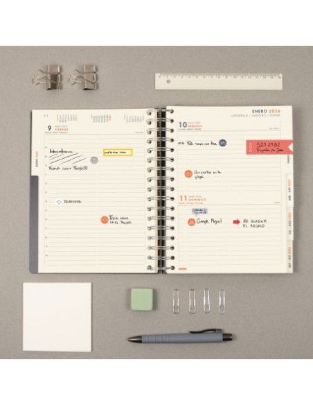 Agenda Tempus 1/4 1DP 2026 Negro Finocam