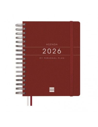 Agenda Tempus 1/4 1DP 2026 Burdeos Finocam vista frontal