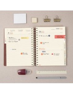 Agenda Tempus 1/4 1DP 2026 Burdeos Finocam vista frontal 2
