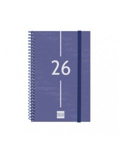 Agenda Espiral Year Azul 2026 Finocam vista frontal