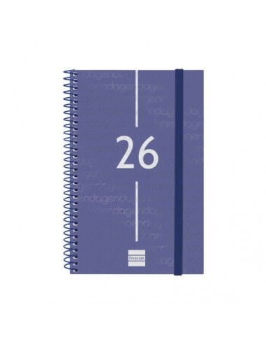Agenda Espiral Year Azul 2026 Finocam vista frontal