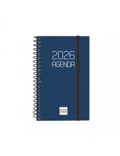 Agenda Espiral Opaque E3 2026 Color Azul Finocam vista frontal