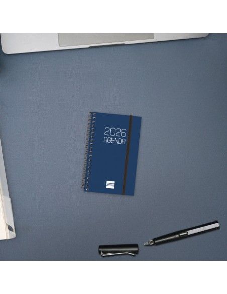 Interior semanal Agenda Opaque Azul Finocam