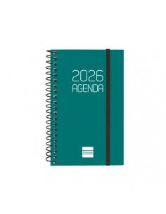 Agenda Espiral Opaque E3 2026 Color Verde Finocam vista frontal