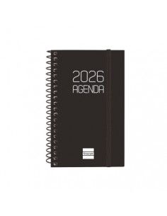 Agenda Espiral Opaque E3 2026 Color Negro Finocam vista frontal