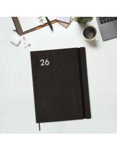 Agenda Dynamic Mara 2026 Finocam color negro vista frontal 2