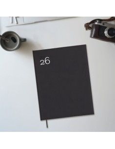 Agenda Milano Y12 2026 Finocam color negro vista frontal 2