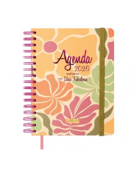 Agenda Talkual 2026 Finocam Ideas tapa dura con estampado metálico
