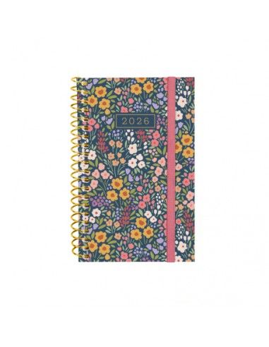 Agenda Espiral Design Collection SVH Flora 2026 Finocam con tapa floral