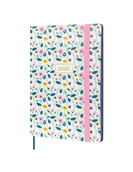 Agenda Flexi Joy 2026 Fiona Finocam con tapa blanda y goma elástica