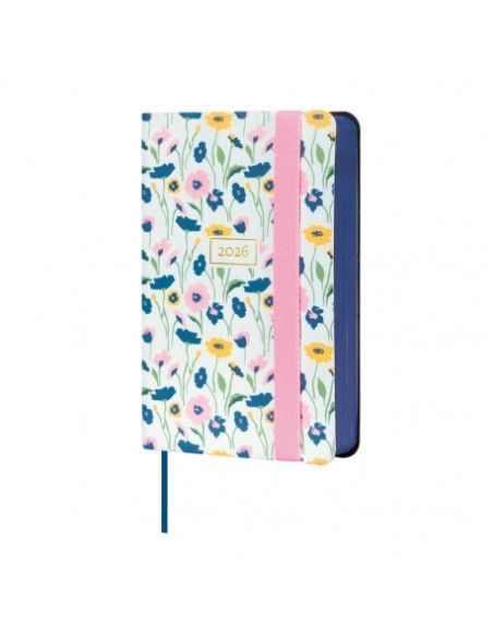 Agenda Flexi Joy 2026 1DP Fiona Finocam con tapa blanda y goma elástica