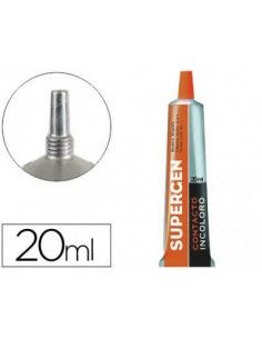 Pegamento Supergen Contacto Incoloro 20 ml aplicando en madera