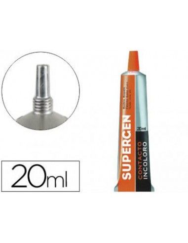 Pegamento Supergen Contacto Incoloro 20 ml aplicando en madera