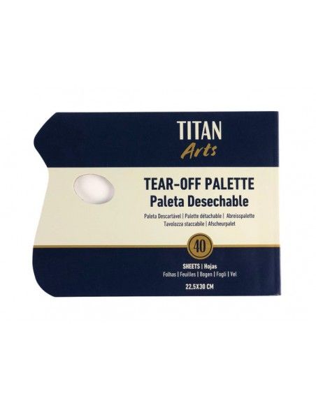 paleta desechable TITAN Arts 22x30cm 40 hojas