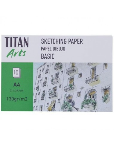 Set Titan Arts Papel Dibujo A4 con lápices HB y accesorios
