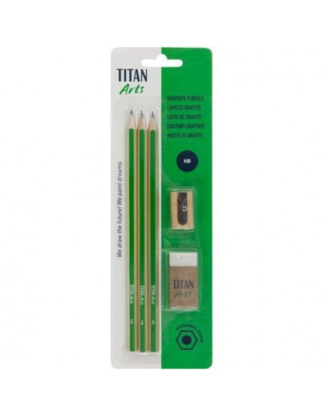 Papel dibujo Titan Arts 130g con set de lápices HB