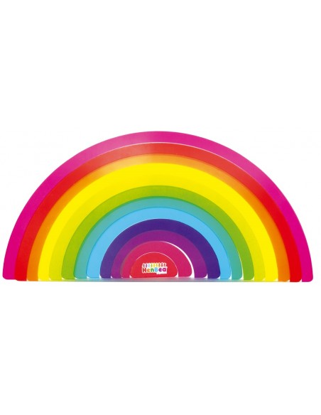 Set educativo arcoíris Waldorf Henbea para juego sensorial