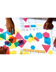 Bloques lógicos translúcidos Henbea para actividades educativas 2