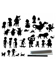 Personajes de cuentos de sombra Henbea para teatrillo infantil