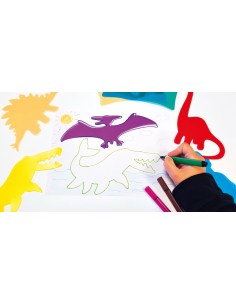 Plantillas translúcidas de dinosaurios Henbea para actividades artísticas 2