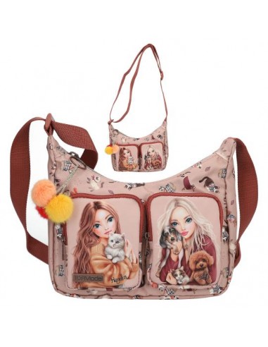 Bandolera TOPModel FUR EVER FRIENDS rosa con perros y gatos