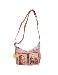 Bandolera TOPModel FUR EVER FRIENDS rosa con perros y gatos 2