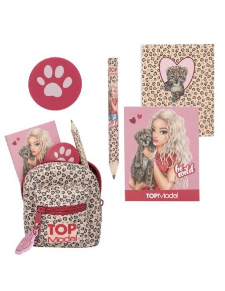 Detalle micro mochila TOPModel bloc notas