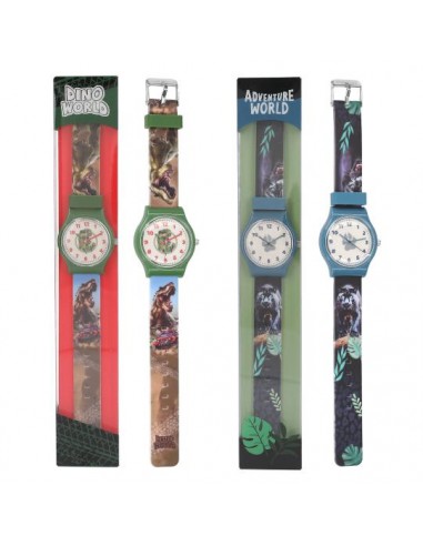 Reloj Dino World de silicona con dinosaurio