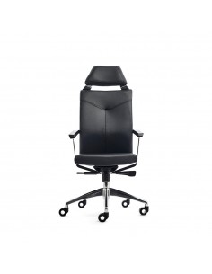 Silla Dirección Rocada RD-998 negra con reposacabezas 2