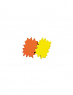 Carteles flash flúor Apli 240x160 mm pack 25 unidades