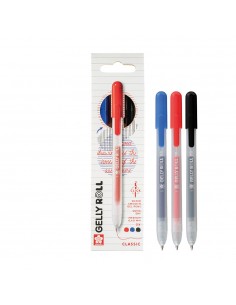 Set 3 bolígrafos Sakura Gelly Roll retráctiles