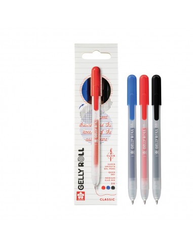 Set 3 bolígrafos Sakura Gelly Roll retráctiles