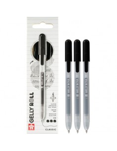 Estuche 3 bolígrafos Sakura Gelly Roll Classic negros