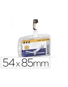 Identificador rígido cerrado con clip Durable