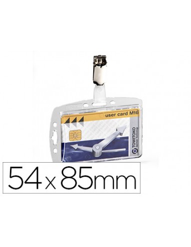 Identificador rígido cerrado con clip Durable