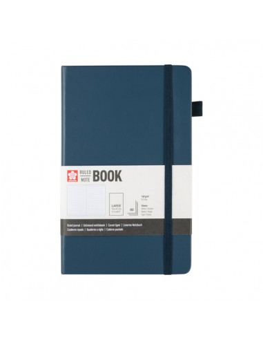 Cuaderno Sakura tapa dura rayado índigo oscuro 13x21 cm