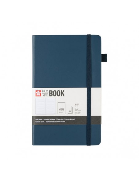 Cuaderno Sakura tapa dura rayado índigo oscuro 13x21 cm