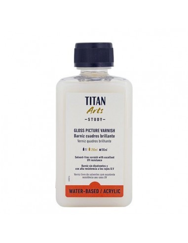 Barniz Acrílico Brillante Titan 250 ml para bellas artes