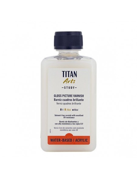 Barniz Acrílico Brillante Titan 250 ml para bellas artes