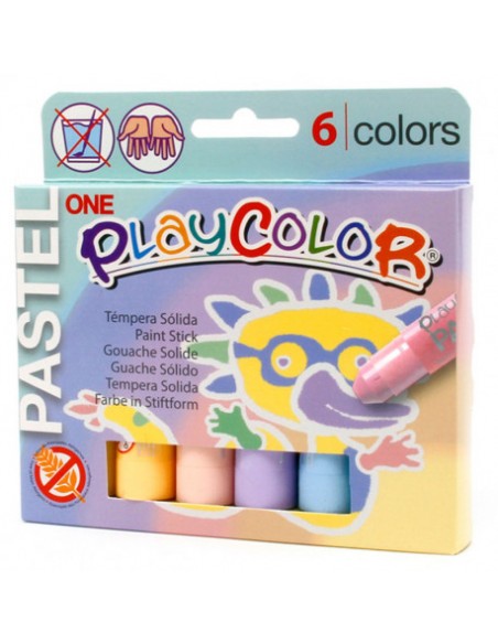 PlayColor One Pastel 6 témperas sólidas 10g
