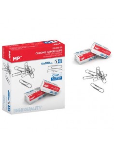 Clips cromados 33 mm MP caja 1000 unidades