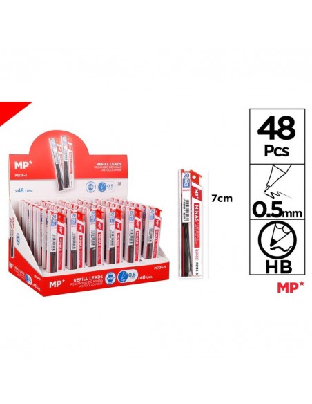 Minas 0.5 mm MP HB 48 unidades