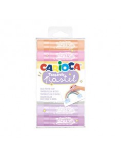 Témpera Sólida Carioca Pastel 8 colores para manualidades