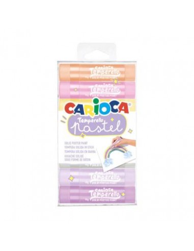 Témpera Sólida Carioca Pastel 8 colores para manualidades